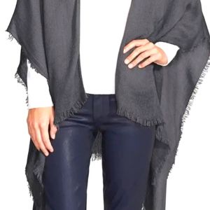 Grey fringe trim wrap. NWT